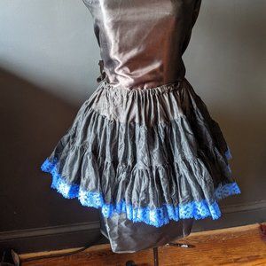 TUTU !! Black with Blue Lace OS